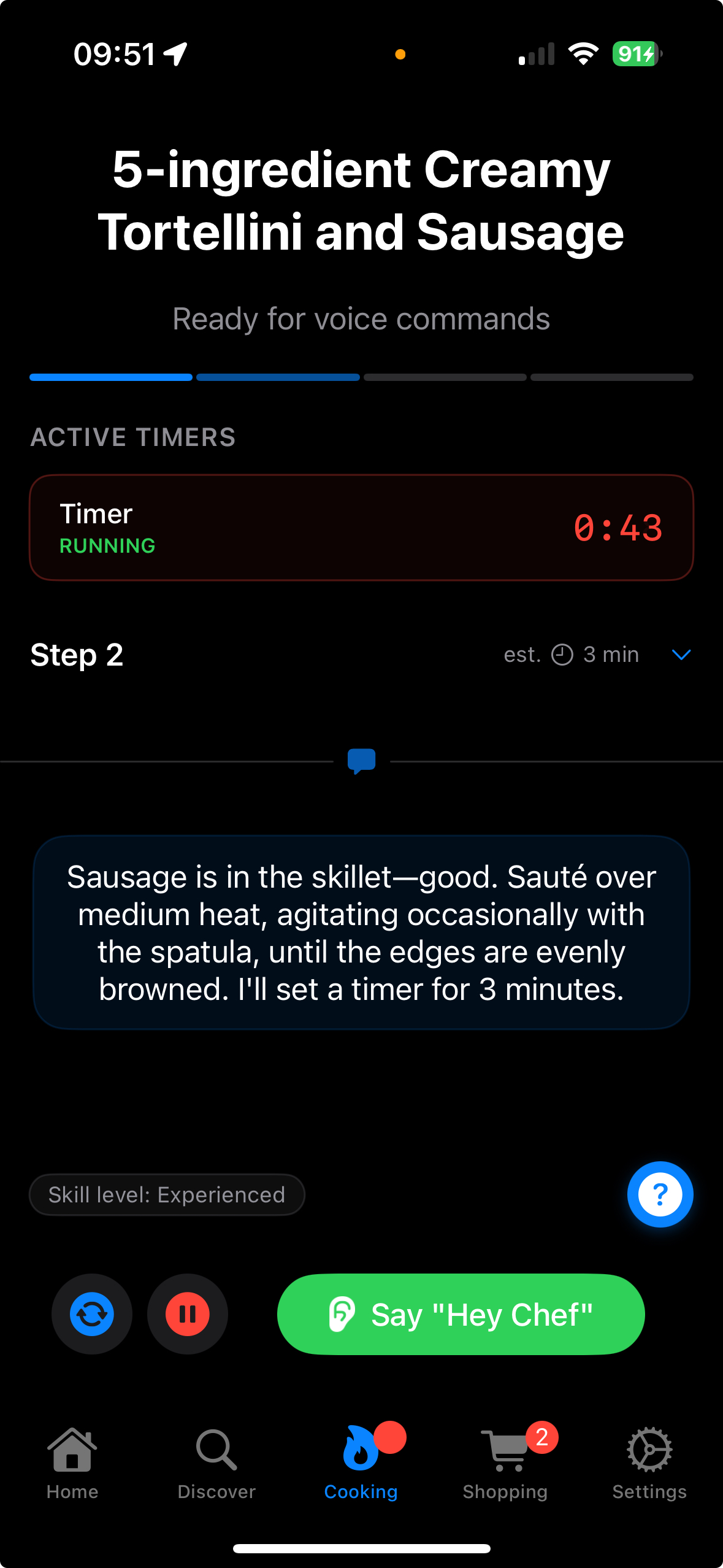 Cooking with Timer